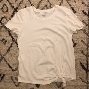 Madewell white tee with knot